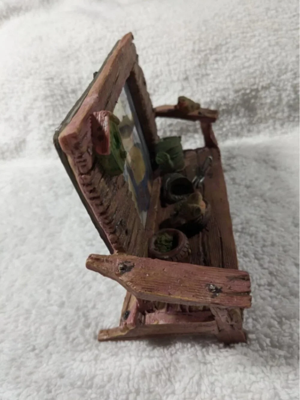 Bench Picture Frame Shaped Like an Old Log Bench Gift/Cottage Chic/Decor/ VTG